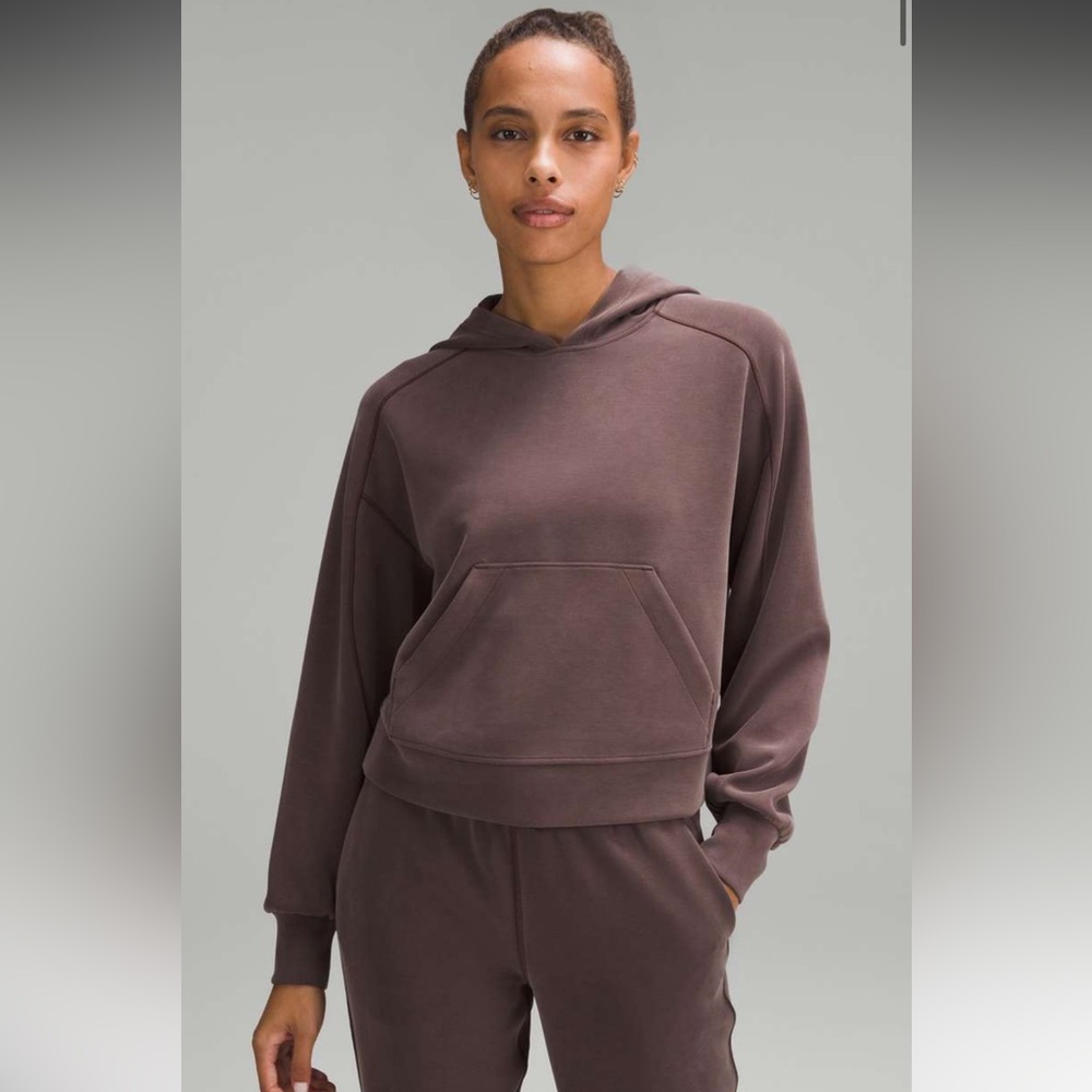 Lululemon softstreme perfectly cropped oversize hoodie espresso brown XS NWOT